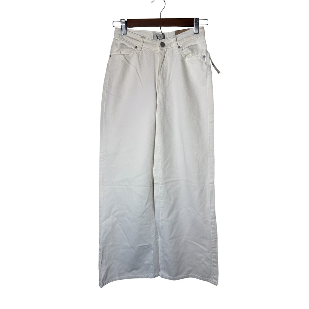 NWT PacSun White Wide Leg Jeans 23 Womens High Rise Rigid Denim